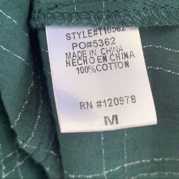 Entro dark teal embroidered peasant blouse - Picture 5 of 5